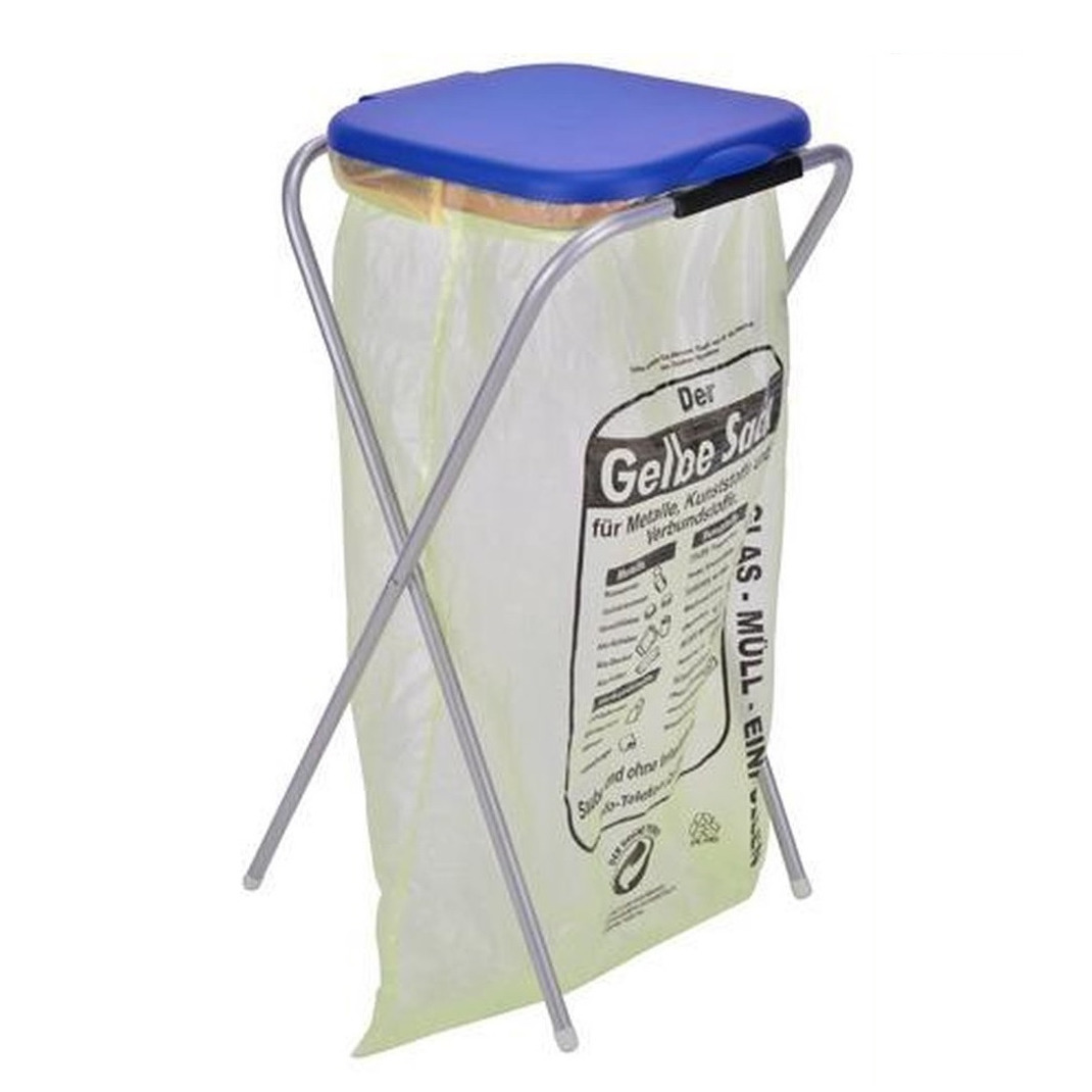 Staande vuilniszakhouder prullenbak / vuilnisbak blauw 74,5 cm -