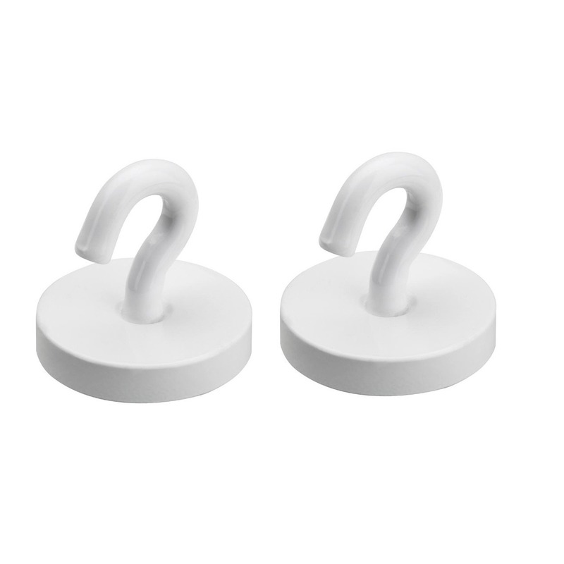 Kunststof ophang magneet met haak Dia 2.2 cm - 2x - presentatie/reclame -