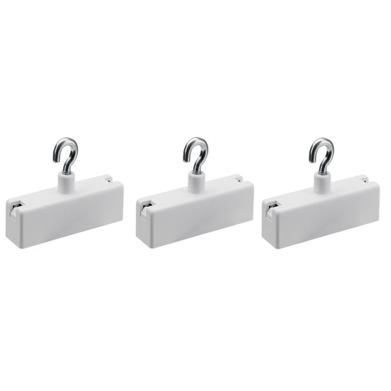 3x Kunststof ophang magneten met haak 5 cm -