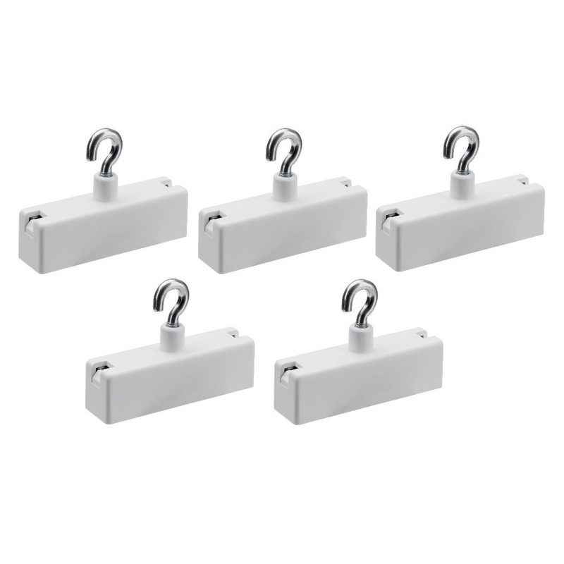 5x Kunststof ophang magneten met haak 5 cm -