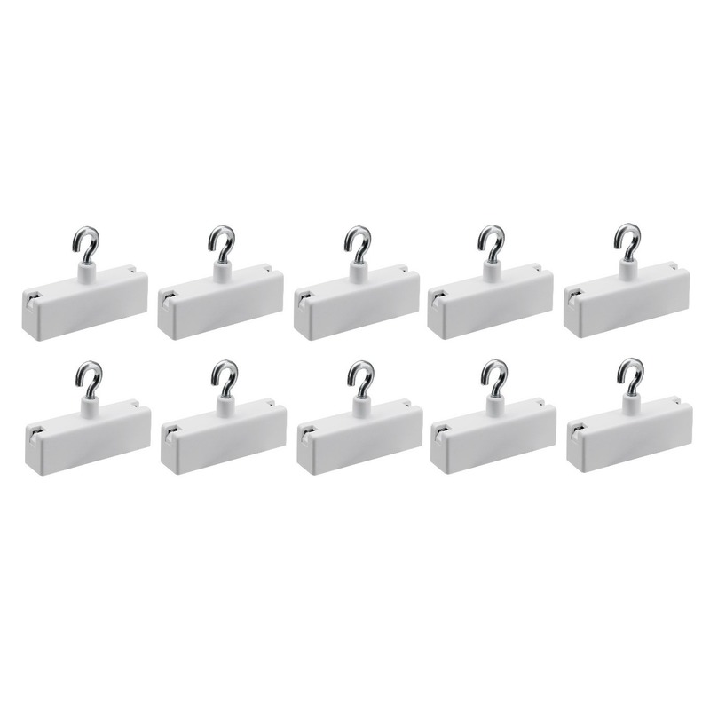 10x Kunststof ophang magneten met haak 5 cm -