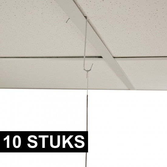 10x Plafond paneelhaken 8 cm -