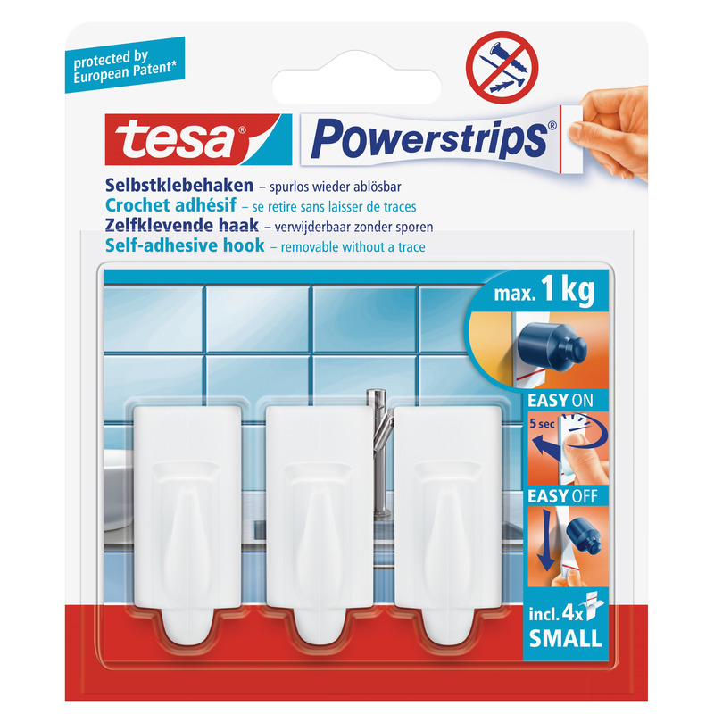 3x Tesa Powerstrips haken trend small klusbenodigdheden -