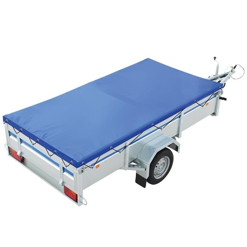 Aanhanger afdekzeil met elastisch koord blauw 258 x 135 cm -