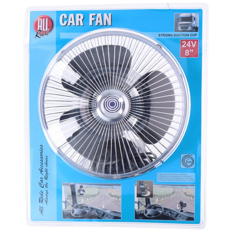 Vrachtwagen ventilator met sterke zuignap 24V -