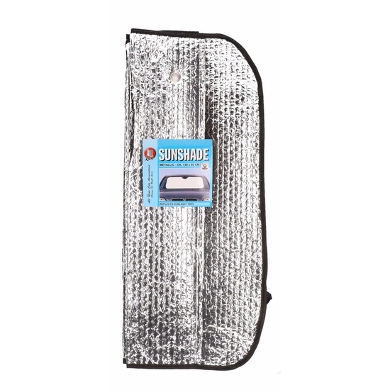 Auto zonnescherm metallic wit -
