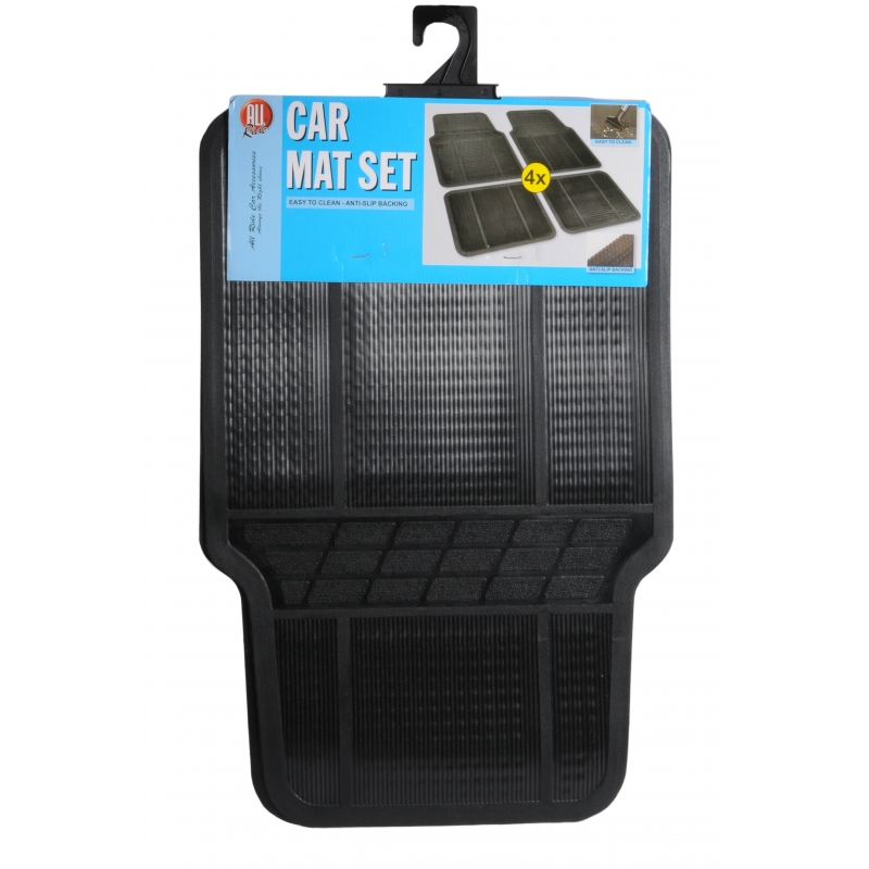 Allride Automattenset universeel - zwart - anti slip - 4 delig - voor en achterin - pvc -
