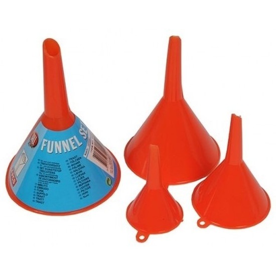 Trechter set 4 delig rood -