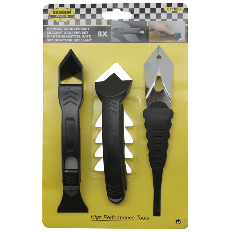 Spatels / reparatie kit voor voegen 8-delig -