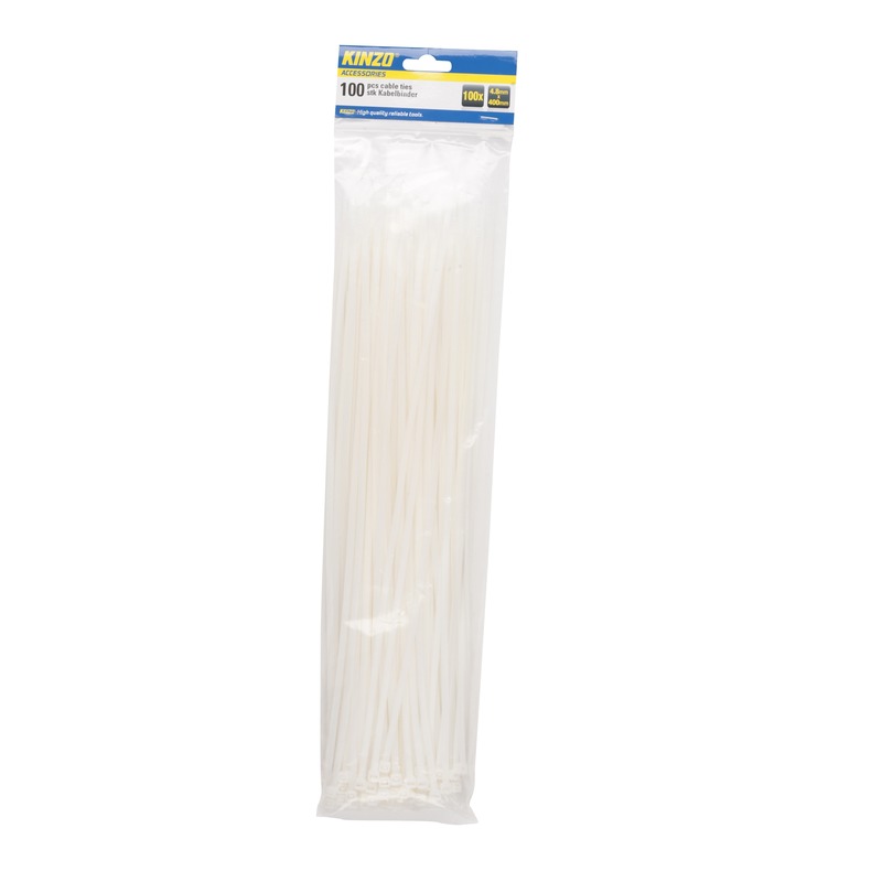 100x kabelbinders tie-wraps 4,8 x 400 mm -