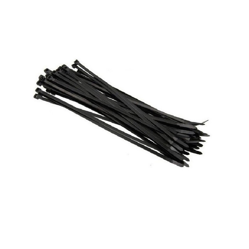 100x kabelbinders tie-wraps zwart 4,8 x 370 mm -
