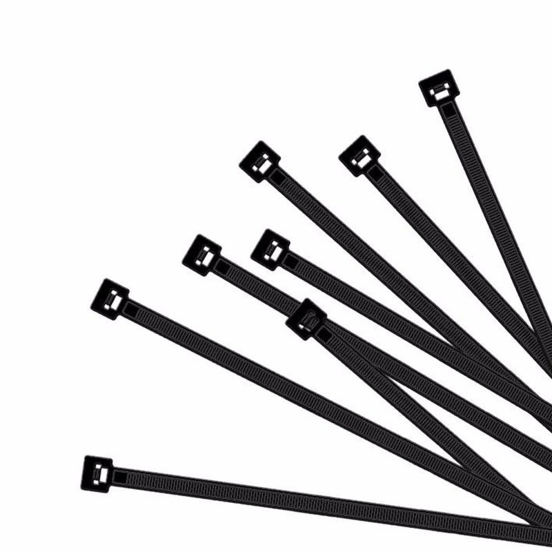 100x Kabelbinders tie-wraps zwart 430 x 4.8 mm -