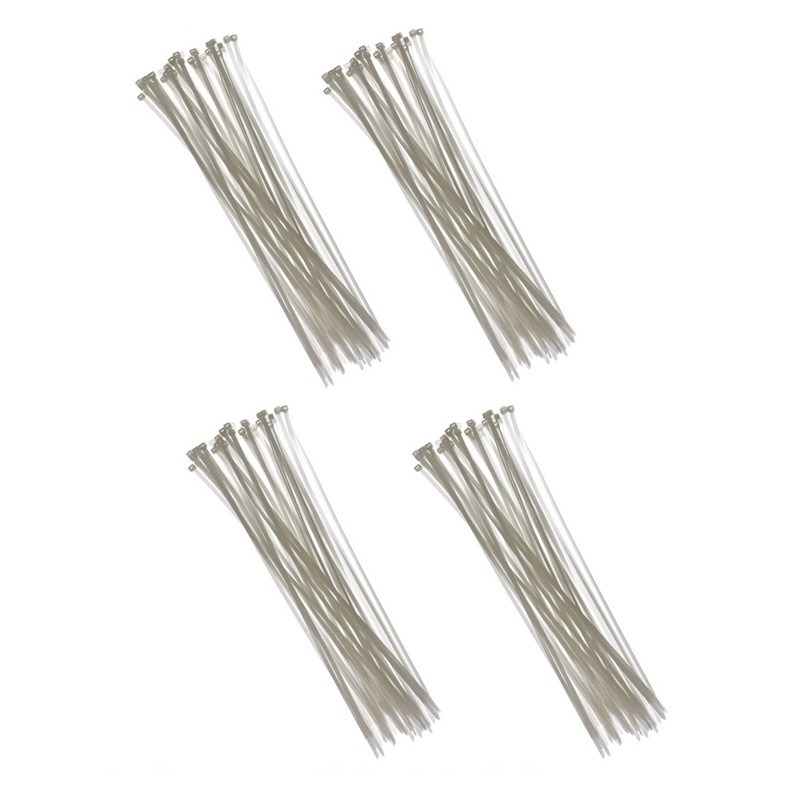 400x kabelbinders tie-wraps wit 3,6 x 200 mm -