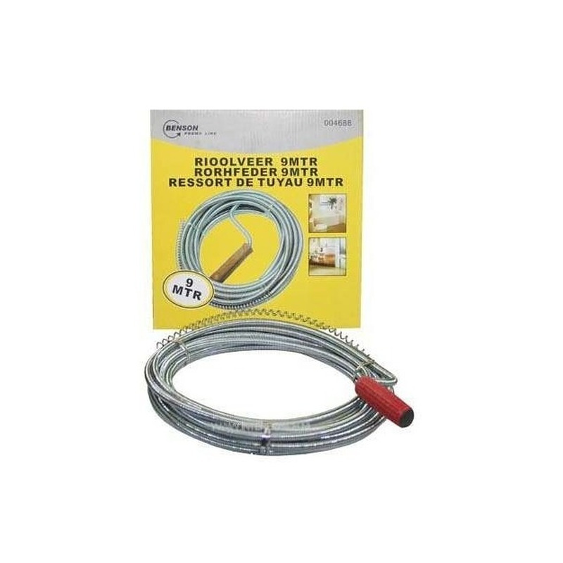 Benson Onstoppingsveer - 10 meter - sanitair ontstopper - riool afvoerpijpen ontstoppen -