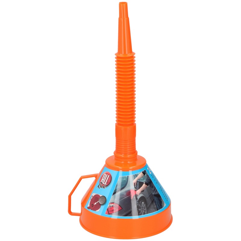 Oranje trechter van plastic 26 cm -