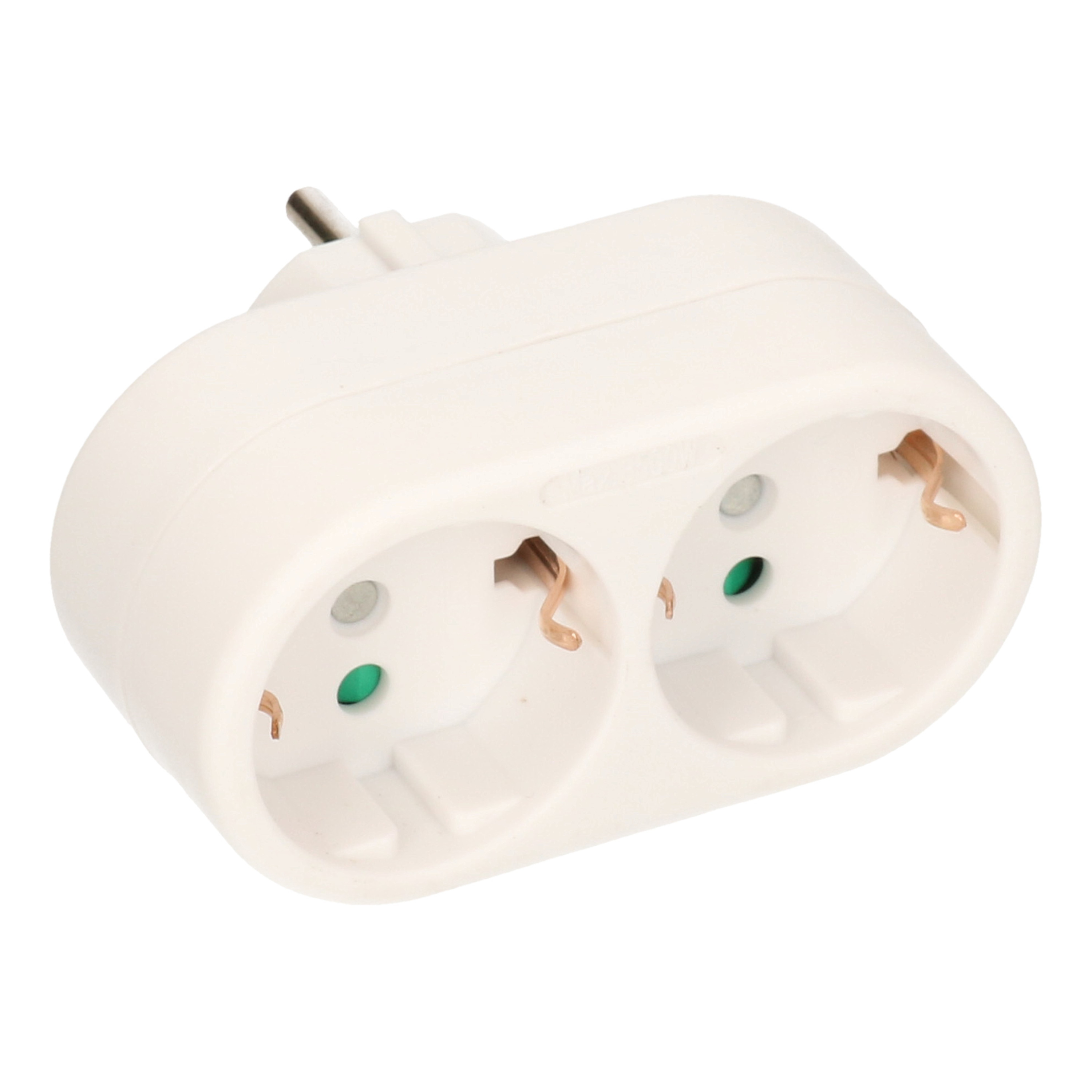 Benson Verdeel stekker - duo stekker - stopcontact splitter - wit -