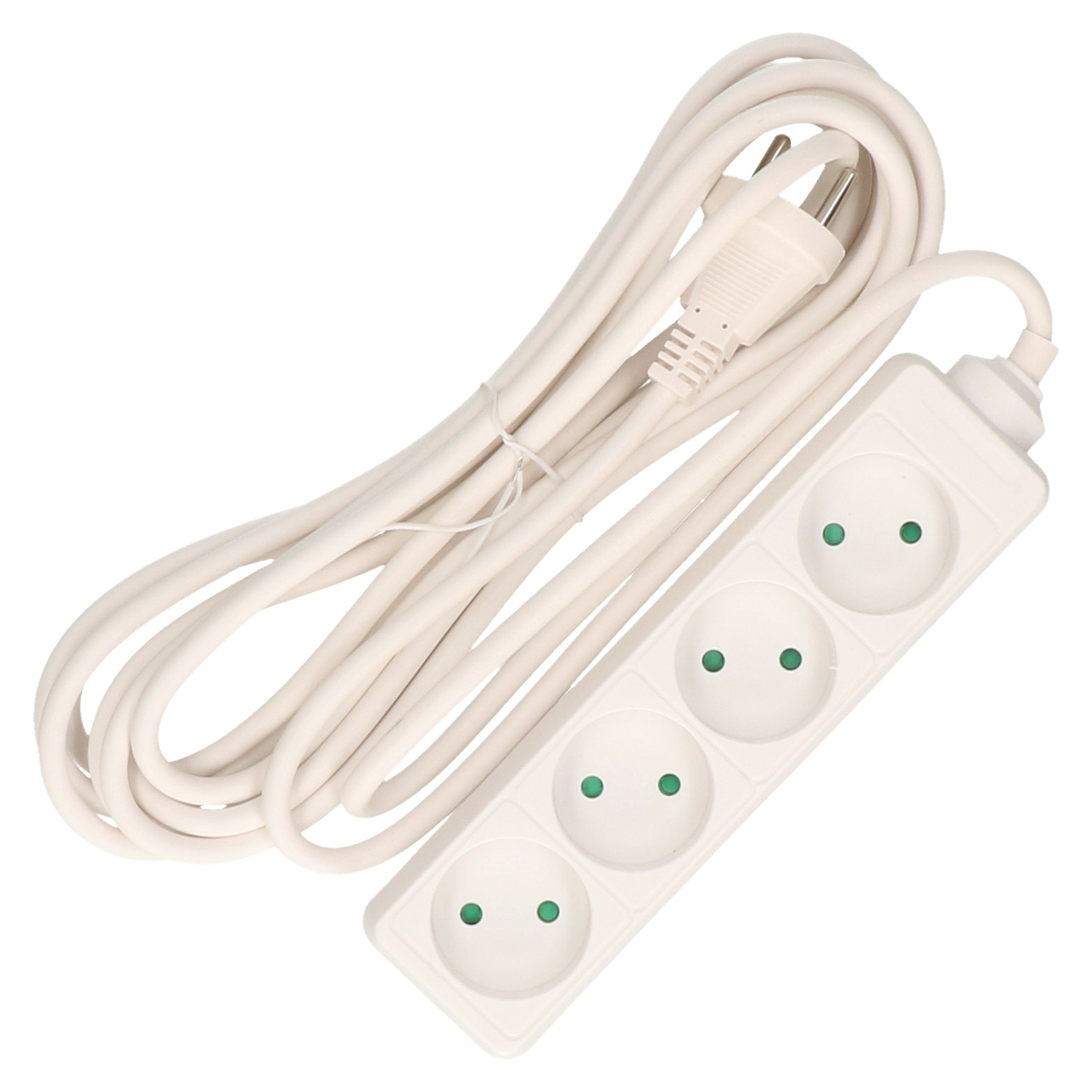 Benson Stekkerdoos - 4-voudig - wit - 5 meter aanloopsnoer - verlengsnoer -