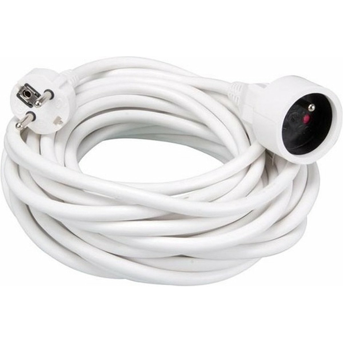 Verlengsnoer penaarde wit van 10 meter -