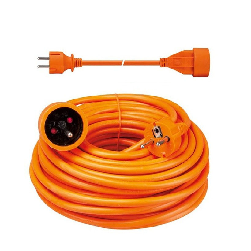 Verlengsnoer penaarde oranje van 20 meter -