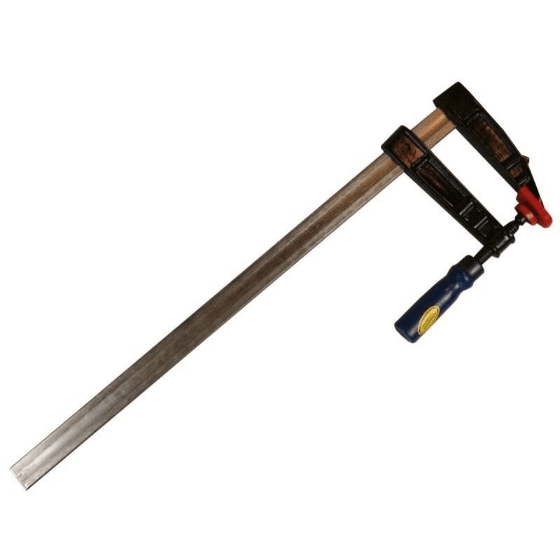 Grote metalen lijmklem/hobbyklem - 40 x 8 cm - gereedschap - houten handvat -