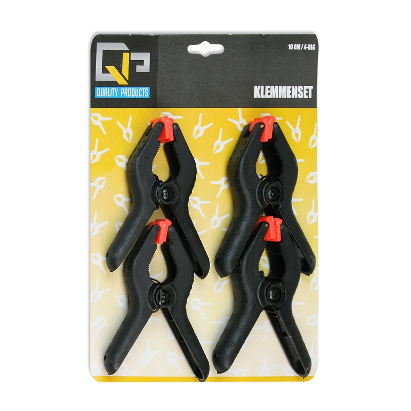4x Hobby lijmklemmen/veerklemmen 10 cm -
