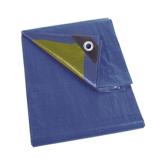 Waterdicht dekzeil / afdekzeil blauw/kaki groen 2 x 3 m -