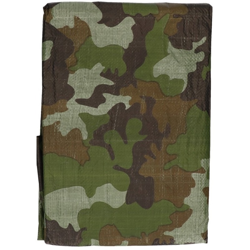 Groen camouflage afdekzeil / dekzeil 2 x 3 meter -