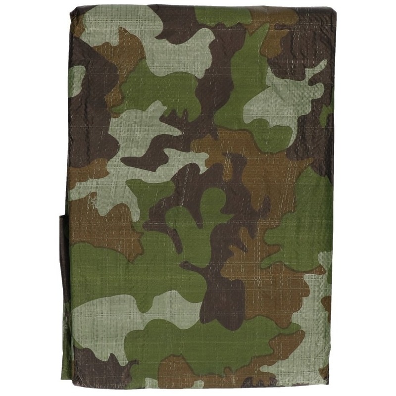 Groen camouflage afdekzeil / dekzeil 470 x 364 cm -