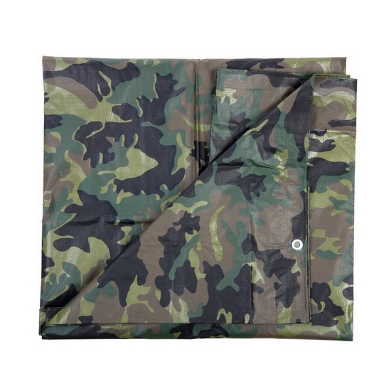 Camouflage afdekzeil / dekzeil - groen - 2.85 x 4 meter - dekkleed / zeil -