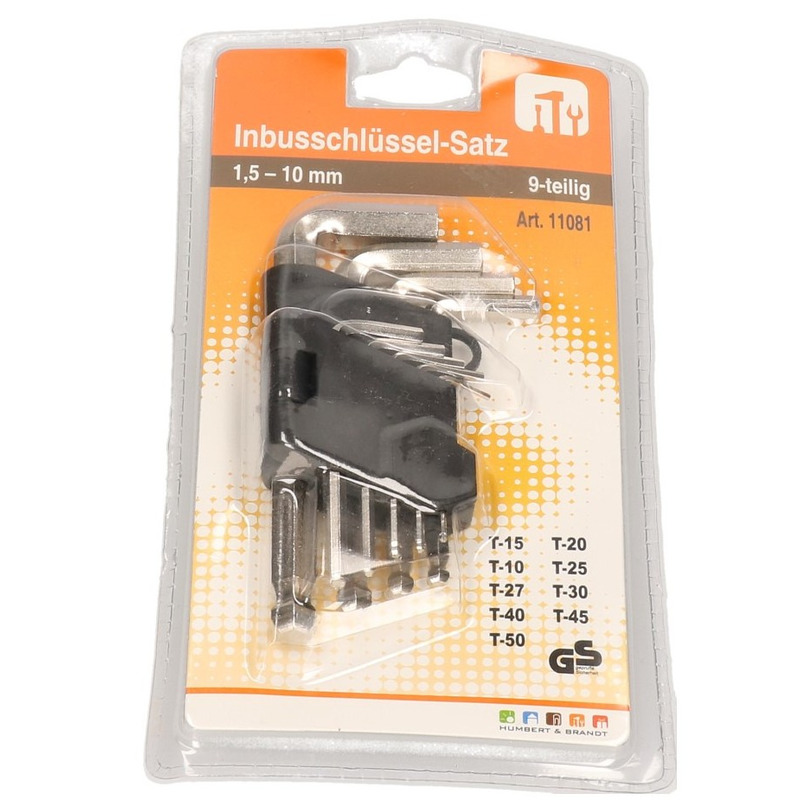 Inbussleutelset 9 delig -