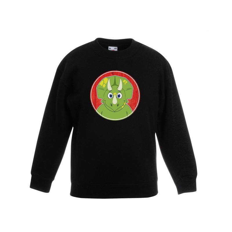 Sweater dinosaurus zwart kinderen 5-6 jaar (110/116) -