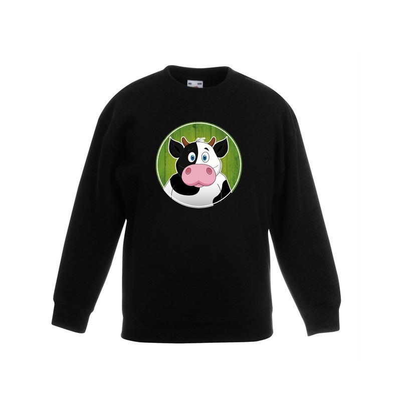 Sweater koe zwart kinderen 14-15 jaar (170/176) -
