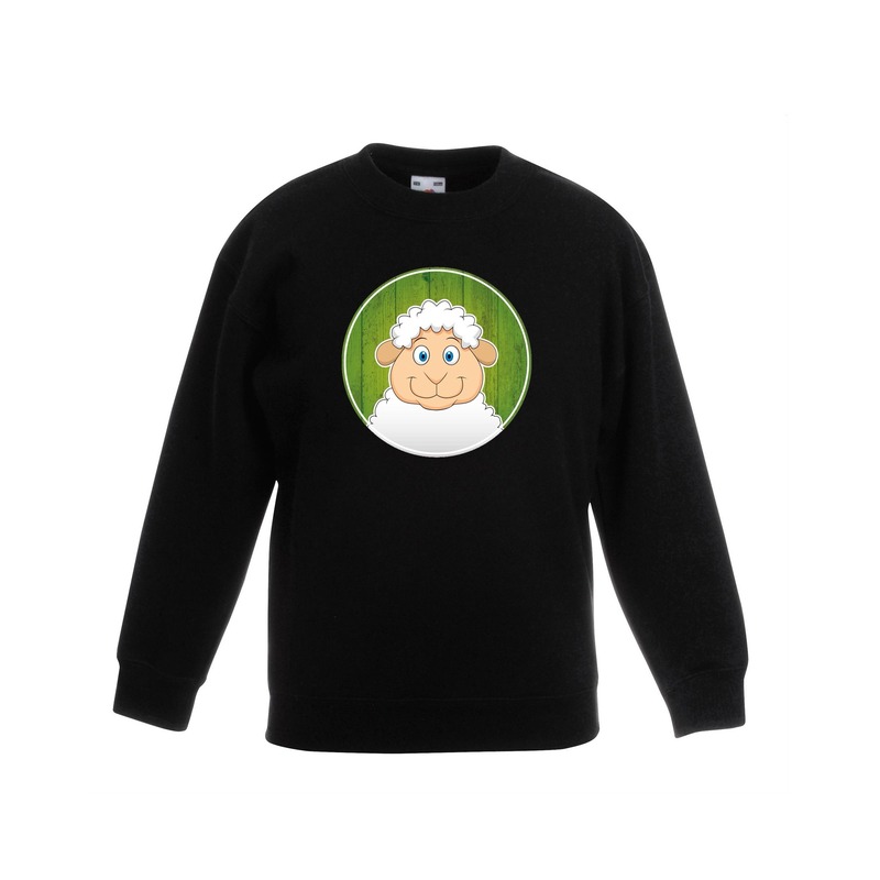 Sweater lammetje zwart kinderen 12-13 jaar (152/164) -