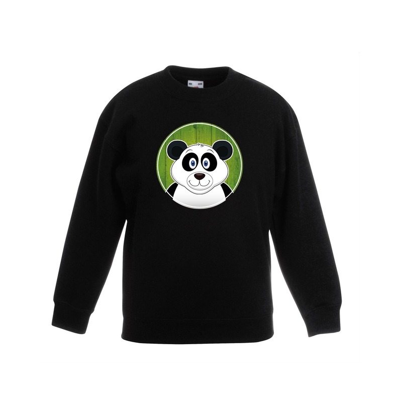 Sweater panda zwart kinderen 12-13 jaar (152/164) -