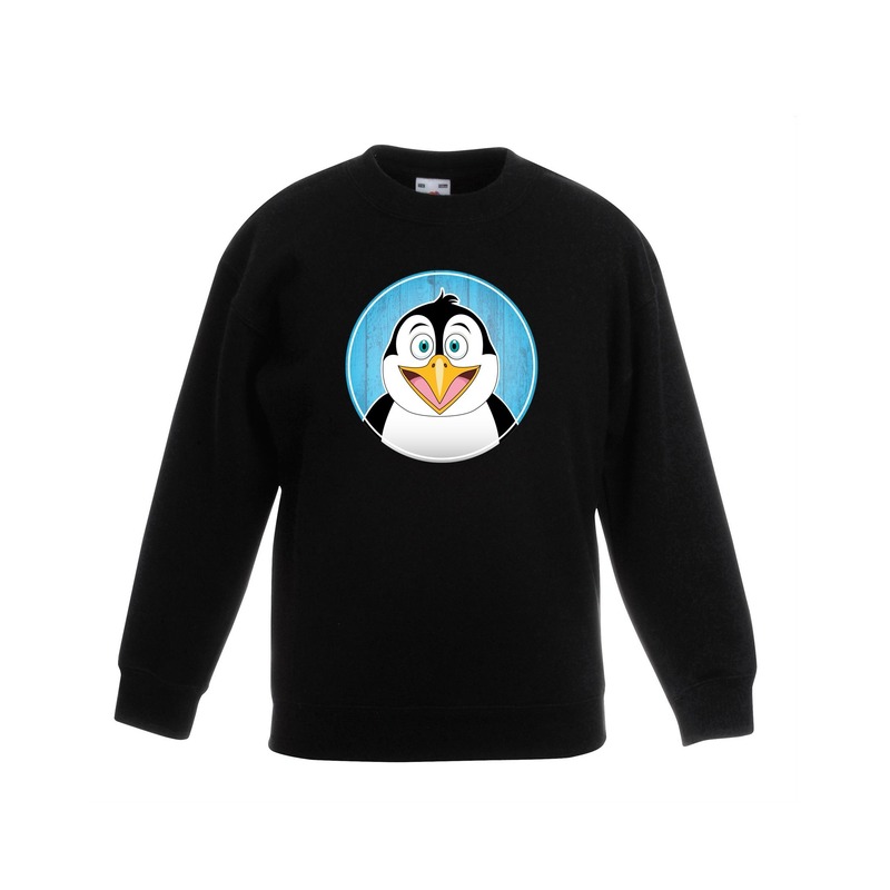 Sweater pinguin zwart kinderen 12-13 jaar (152/164) -