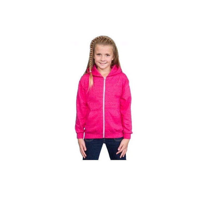 Hooded sweater roze voor meisjes M (7-8 jaar) -