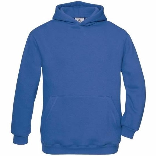 Kobaltblauwe katoenmix sweater met capuchon voor j 12-13 jaar (152/164) -