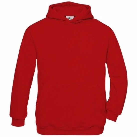 Rode katoenmix sweater met capuchon voor jongens 3-4 jaar (98/104) -