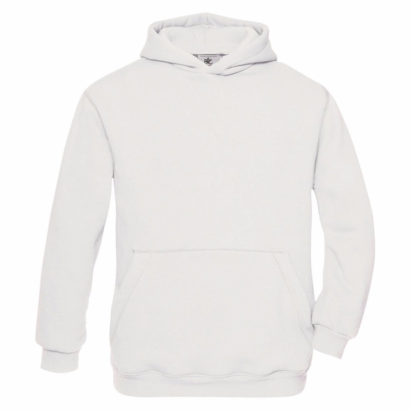 Witte katoenmix sweater met capuchon voor jongens 12-13 jaar (152/164) -
