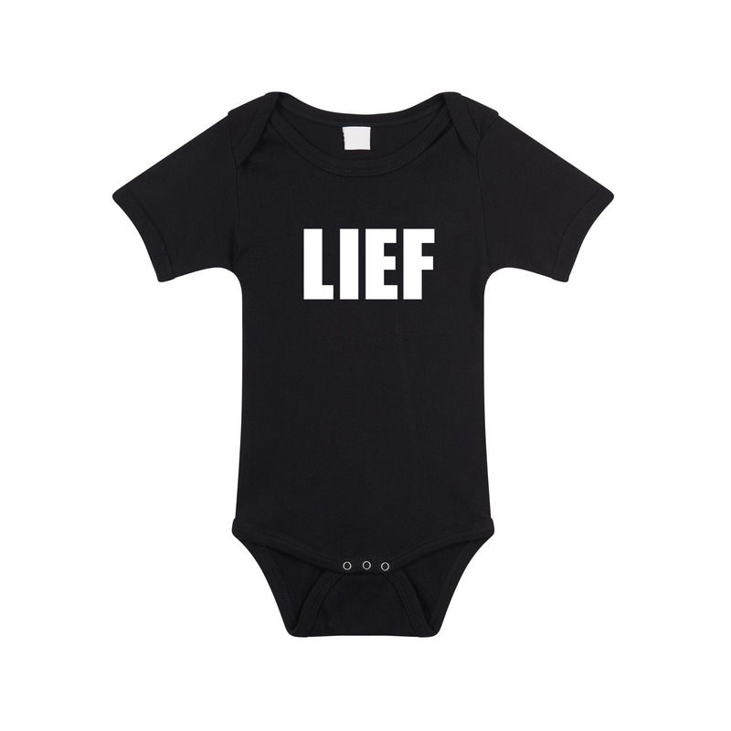Lief tekst rompertje zwart baby 68 (4-6 maanden) -