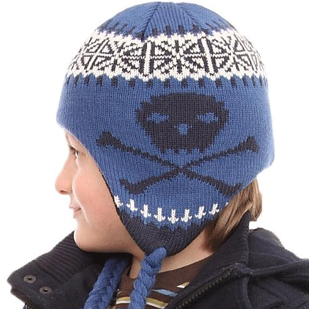 Kinder muts met doodshoofd -