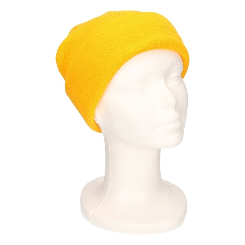 Myrtle Beach Basic winter muts voor kinderen - geel - Acryl -