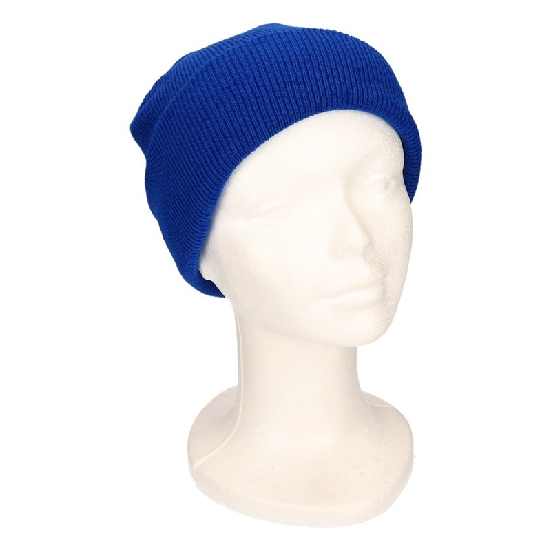 Myrtle Beach Basic winter muts voor kinderen - blauw - Acryl -