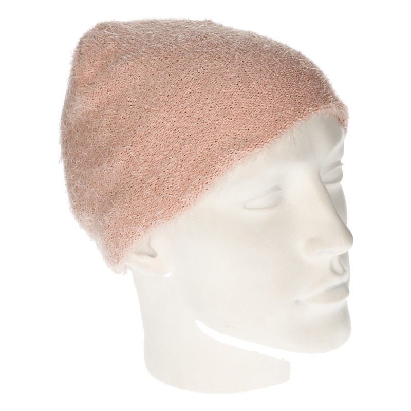Roze wollen muts voor meisjes -