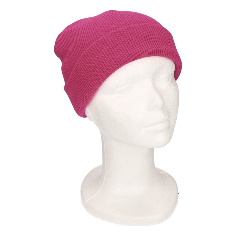 Myrtle Beach Basic winter muts voor kinderen - roze - Acryl -