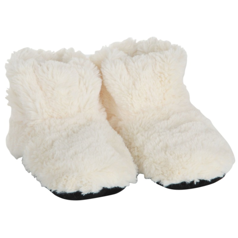 Creme warmte pantoffels/sloffen voor dames 37/40 -