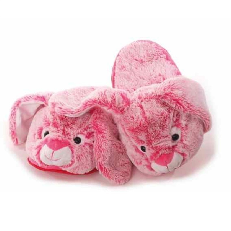 Sloffen/pantoffels voor dames - Roze konijn/haas - Maat 38-40 - Dierensloffen - Instappers 36/38 -