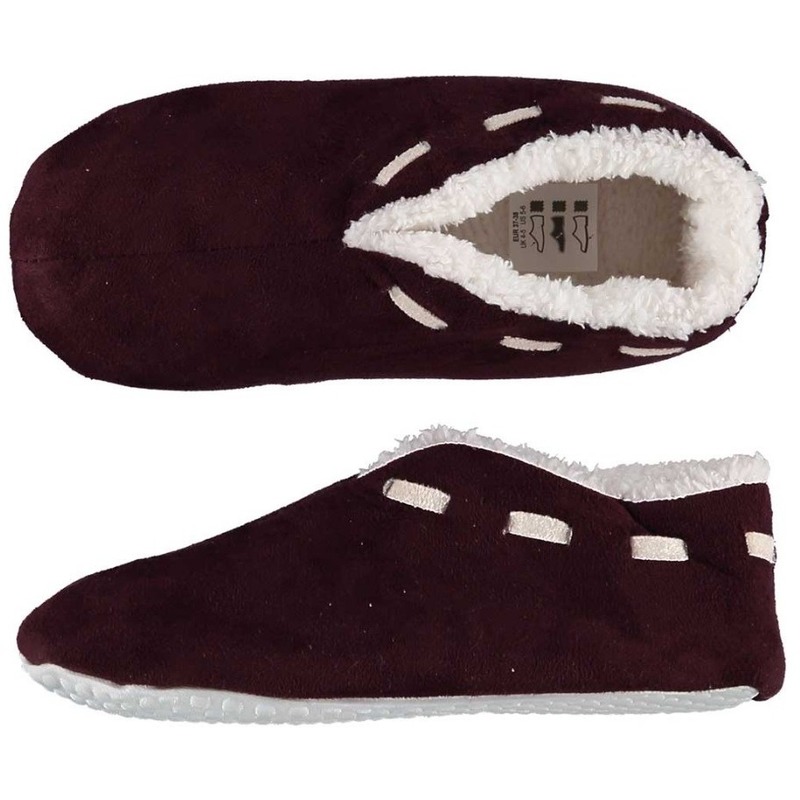 Dames Spaanse sloffen/pantoffels bordeaux rood 39-40 -