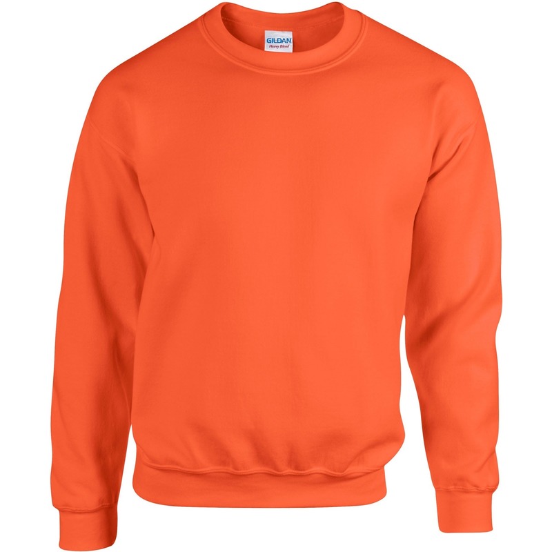 Oranje sweater/trui met ronde hals voor heren XL -