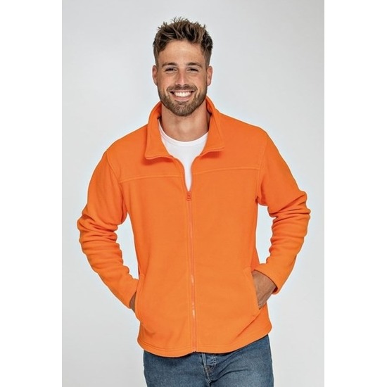Fleece vest met rits Norway - oranje - voor volwassenen - winter trui S (36/48) -